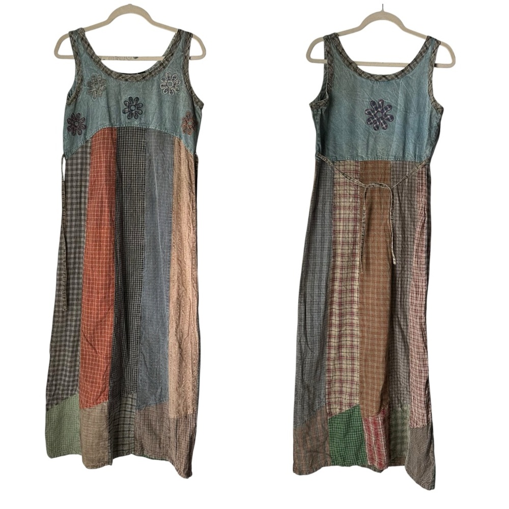 Sacred Threads Multi Print Floral Patchwork Sleev… - image 1